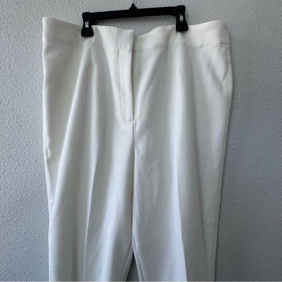 Talbots Women’s White Dress Pants Dressy High Waist Lined Trousers SZ 16P - Picture 3 of 12